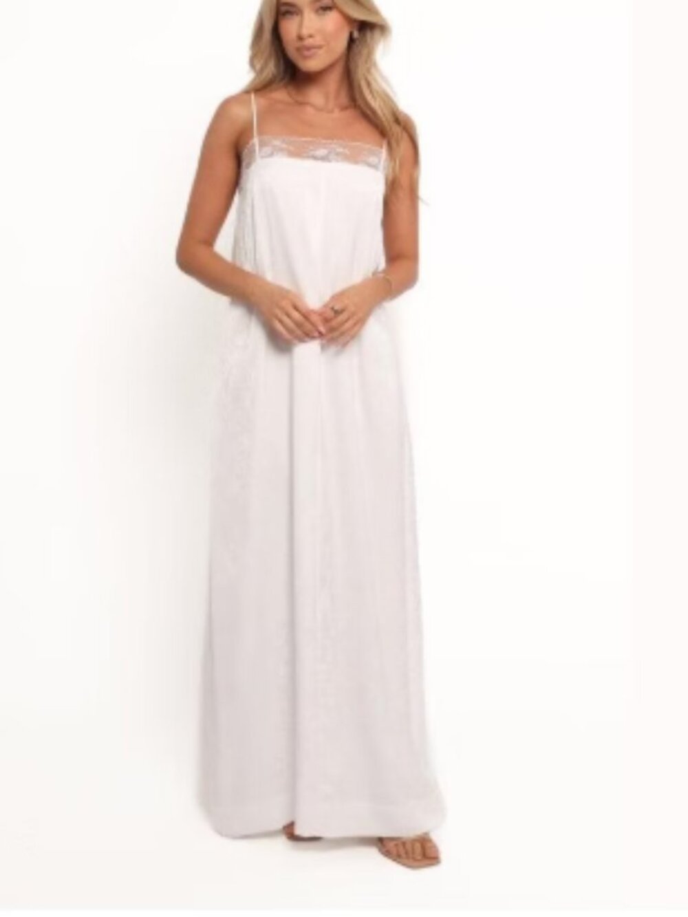 Petal and Pup Alisha Maxi Dress in White - Size XL (14)